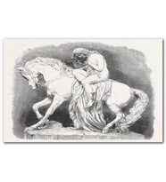 Cakatablo Lady Godiva Taş Heykel  MDF Tablo