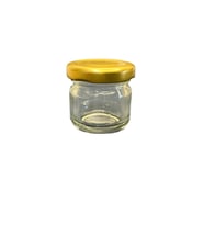 40ml şeffaf cam konserve kavanozu gold kapaklı, 24 adet, cam kavanoz, konserve kavanozu, reçel kavanozu, bal kavanozu, saklama kavanozu