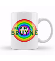 Kevin De Bruyne   Vintage Retro Rainbow Style Kupa Bardak Porselen