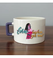 Evin Barkın Yok Mu? Baskılı Mor Kulplu C Fincan