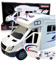 Sürtmeli Sesli Işıklı Oyuncak Karavan (Kapıları Açılabilen) 29 cm (Çok Renkli)