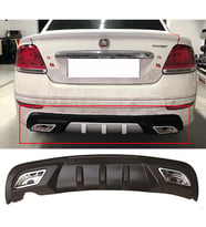 Fiat Linea Difüzör Difizör Siyah + Kare Egzoz Görünüm C Tip