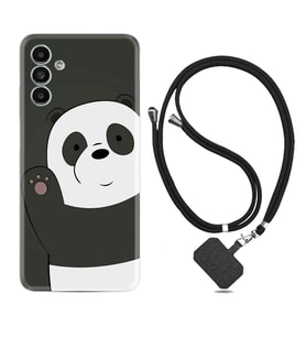 Samsung A23 A31 A32 A50 A51 A52 A53 A70 Kılıf Boyun Askılı Silikon Hello Panda 1709