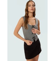 Kolsuz Bluz Yazlık Casual Fitted İnterlok Örme Kumaş Özenle Seçilmiş Kaliteli İşçilik (Gri)