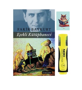 Eşekli Kütüphaneci - Fakir Baykurt - Literatür 9789750404030 (FOSFORLU KALEM VE NOT DEFTERLİ) (Krem)