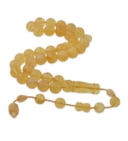 Damla Kehribar Küre Kesim 30.7 gr 11 mm Sistemli Milky Tesbih