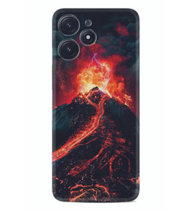 Xiaomi Poco M6 Pro 5G Kılıf Silikon Desen Özel Seri Yanardağ 1611