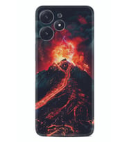 Xiaomi Poco M6 Pro 5G Kılıf Silikon Desen Özel Seri Yanardağ 1611