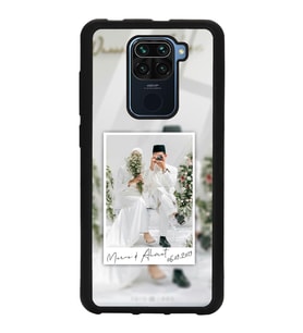 Xiaomi Redmi Note 9 Uyumlu İsimli Polaroid Çerçeve Tasarımlı Glossy Telefon Kılıfı