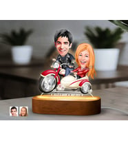 BK Gift Kişiye Özel Sevgili Karikatürlü Dekoratif 3D Biblo LED Işıklı Gece Lambası-11, Sevgiliye Hediye, Yıl Dönümü Hediyesi