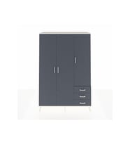 Hyperion Gardrop 6 Raflı 3 Çekmeceli Tek Askılı 132x44x195 Aytaşı-Antrasit