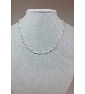 Kristal Kuvars Taşı 3mm Kolye (SABİT KLİPSLİ)