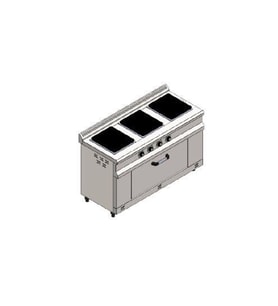 CSA Karacasan 140x60 Cm 3+1 Elektrikli 3 Lü Kuzine Ocak