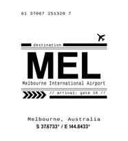 Melbourne, Avustralya Uluslararası Havaalanı Baskı Tablo Ahşap Poster Dekoratif