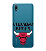 Huawei y5 2019 Uyumlu Kapak Chicago Bulls Tasarımlı Şeffaf Silikon Kılıf
