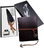 Divit Hokka Hat Sanatı Seti - Eskitme Sayfa ve Deri Kapaklı Defter, Kaligrafi & Osmanlı Tarzı Yazı Takımı, Özel Hediye Konsept Premium Seri