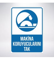makine koruyucularını tak 21x28 Arkası Sticker