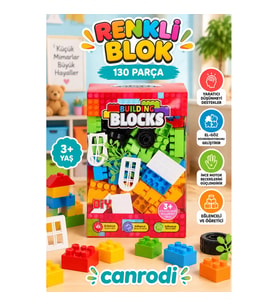 911 AGH RENKLİ KUTUDA 130 PARÇA BLOK