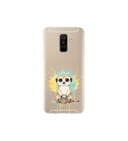 Samsung Galaxy A6 Plus (2018) ile Uyumlu Splash Mirket Tasarımlı Şeffaf Silikon Kılıf
