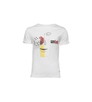Biggdesign Faces Lucky Erkek T-Shirt (Beyaz)