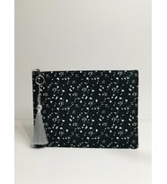Siyah Nota Clutch Çanta