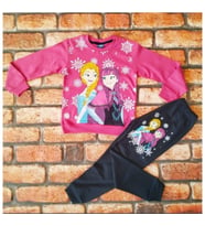 Elsa Anna desenli Kız çocuk %100pamuklu pijama takımı
