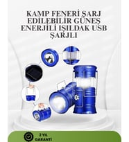Güneş Enerjili Katlanabilir Kızaklı Kamp Feneri – USB Şarjlı, Çok Yönlü ve Dayanıklı Tasarım