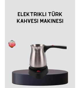 Elektrikli Türk Kahvesi Cezvesi 800W Kablosuz Döner Tabanlı