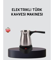 Elektrikli Türk Kahvesi Cezvesi 800W Kablosuz Döner Tabanlı