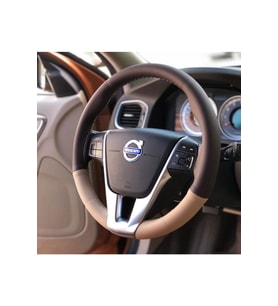 Volvo S60 Uyumlu Kahve Bej Deri Direksiyon Kılıfı