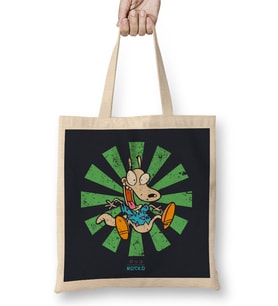Rocko's Modern Life Retro Japanese Bez Çanta Uzun Saplı