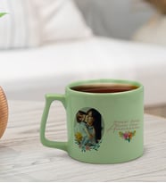 BK Gift Kişiye Özel Fotoğraflı Anneler Günü Tasarımlı Pastel Yeşil Middle Kupa Bardak, Anneye Hediye, Anneler Günü Hediyesi-1