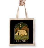 I Hate People Funny Nature Camping Outdoors Bez Çanta Uzun Saplı