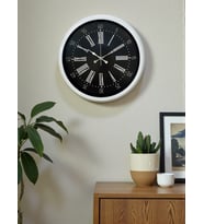 River World Duvar Saati 40 cm  Metal White Elegance