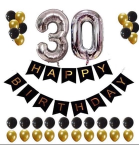 30 Yaş Doğum Günü Balon Seti