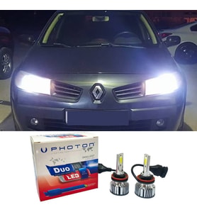 Renault Megane 2 Led Xenon Sis Far Ampulü H8 Duo Yeni Seri Beyaz