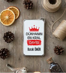 Kişiye Özel En Kral Dayı Çakmak Doğum Günü Hediyesi (Beyaz)