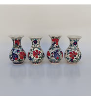 Kaşi Çini Seramik El Dekoru 10 cm Vazo
