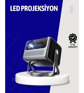 Smart Projector Android Tv Taşınabilir Gimbal Standlı
