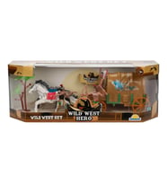 Wild West Hero At Arabalı Kovboy Oyun Seti Beyaz At Oklu Kızılderili Ağaç