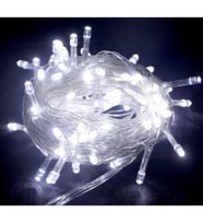 10 M 100 Led Boncuk Lamba Beyaz Işık Şeffaf Kablo MZ-18-11