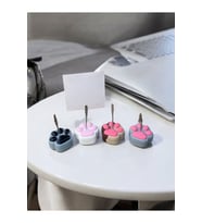 Pembe Sevimli Kedi Patileri Fotoğraf  Not Tutacak Seti 4lü Pati Ofis Masası Hediyelik