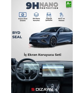 S-Dizayn BYD Seal Awd 9H Nano Gösterge ve Multimedya Ekran Koruyucu (PARLAK) 2024 Üzeri A+ Kalite