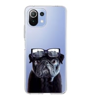 PrintiFy Xiaomi Mi 11 Lite ile Uyumlu 1mm Slim Fit Köpek 3 050f Baskılı Şeffaf  Kılıf