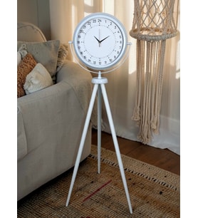 River World Ayaklı Saat Tripod Rengi Beyaz 24 Saat Göstergeli