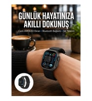 Mey İthalat® AMOLED Akıllı Saat Bluetooth Arama Su Geçirmez Yeni Nesil