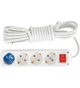 Almera 4lü Anahtarlı 3mt Topraklı Priz (9200203)
