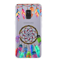 PrintiFy Samsung Galaxy A8 2018 ile Uyumlu 1mm Slim Fit Nazar Boncuğu 6 Baskılı Şeffaf  Kılıf