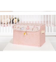 Baby Püsküllü Kapaklı Kutu Düzenleyici Çok Amaçlı Organizer Kutu Maxi Boy (Pembe) 04232