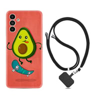 Samsung A23 A31 A32 A50 A51 A52 A53 A70 Kılıf Boyun Askılı Silikon Avokado Skate 1741
